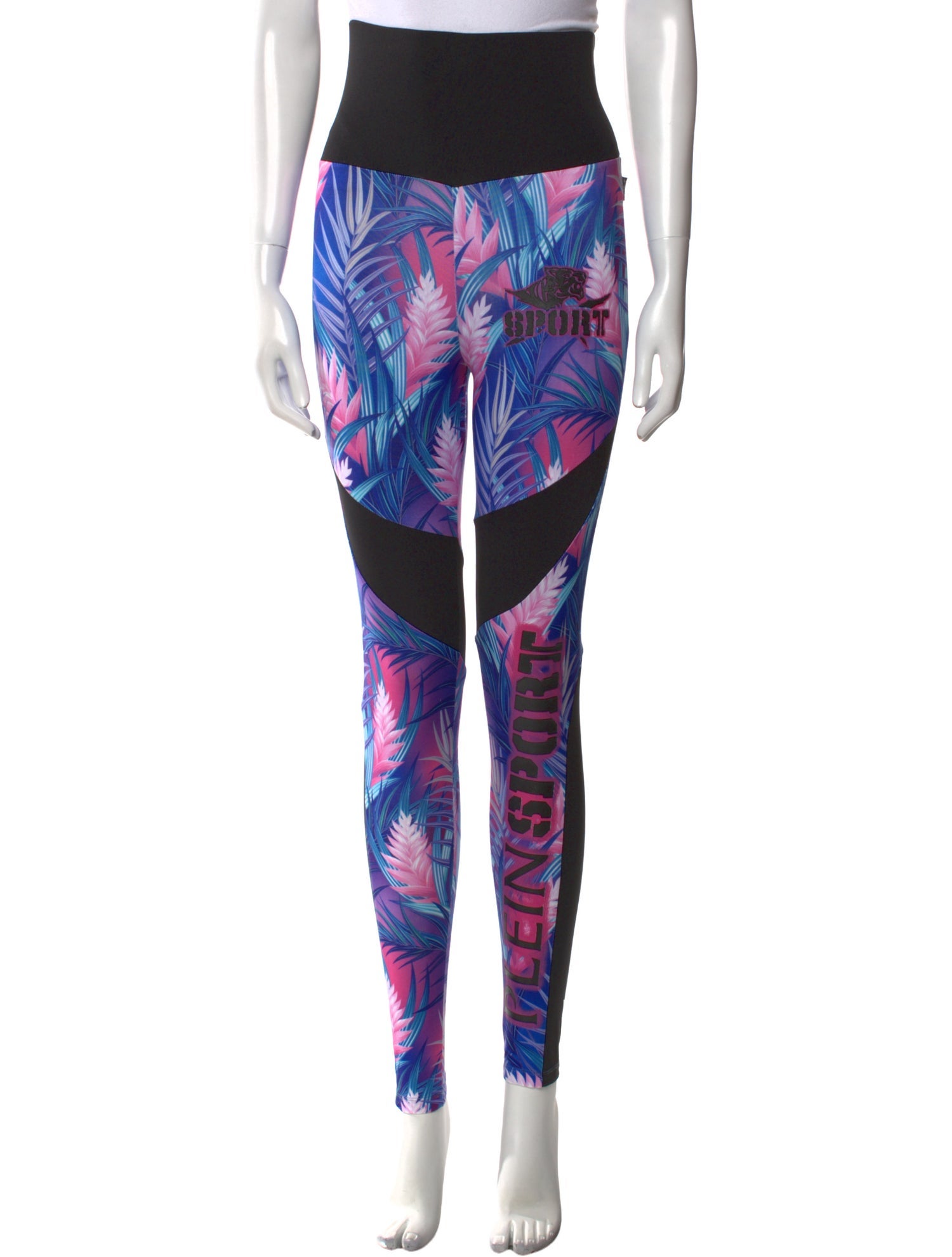 Plein Sport Floral Print Skinny Leg Pants