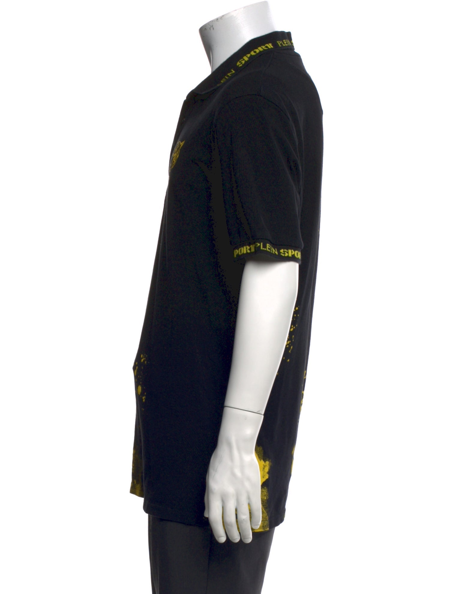 Plein Sport Printed Crew Neck Polo Shirt