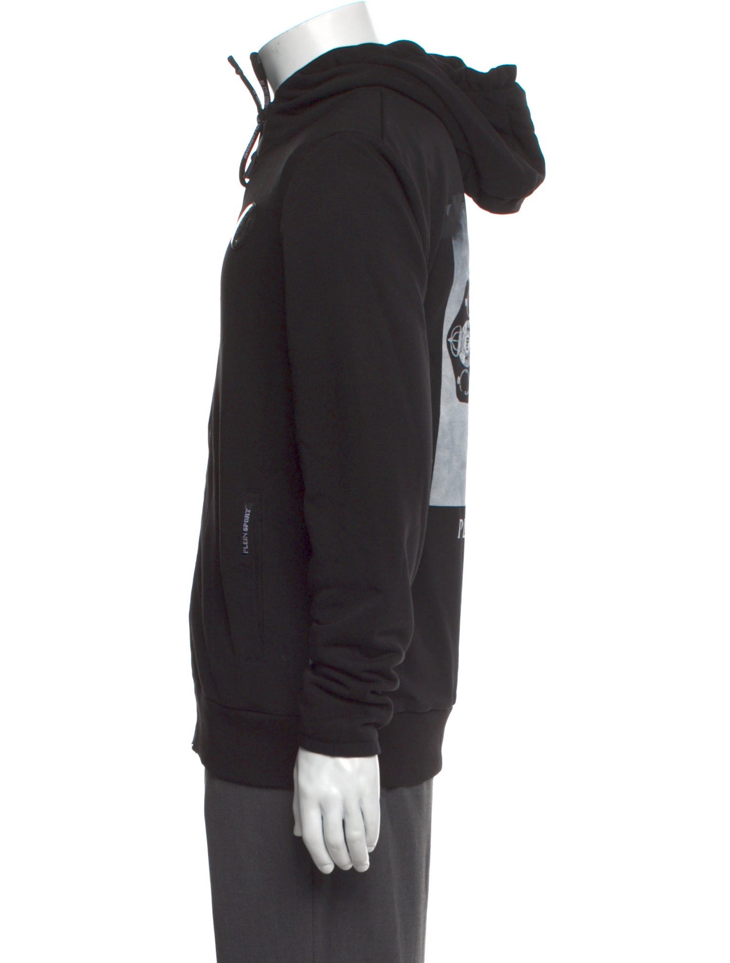 Plein Sport Mock Neck Long Sleeve Hoodie