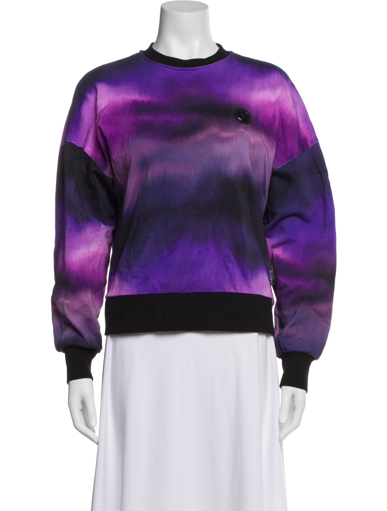 Plein Sport Tie-Dye Print Crew Neck Sweatshirt