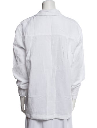 Pour Les Femmes Long Sleeve Button-Up Top