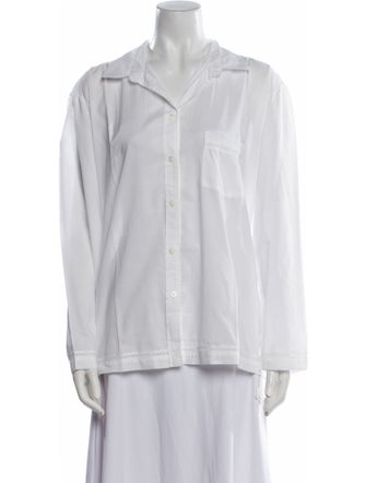Pour Les Femmes Long Sleeve Button-Up Top