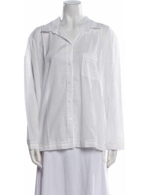 Pour Les Femmes Long Sleeve Button-Up Top