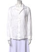 Pour Les Femmes Linen Long Sleeve Button-Up Top