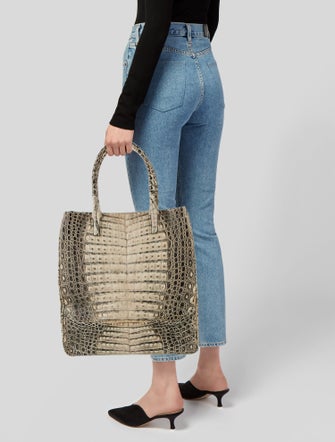 Phil LuanGrath Embossed Leather Shoulder Bag