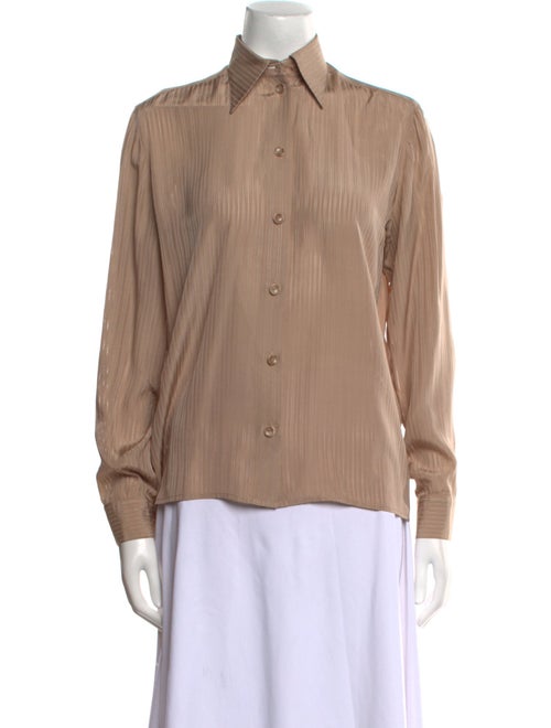 Alexandre Plokhov Silk Long Sleeve Button-Up Top