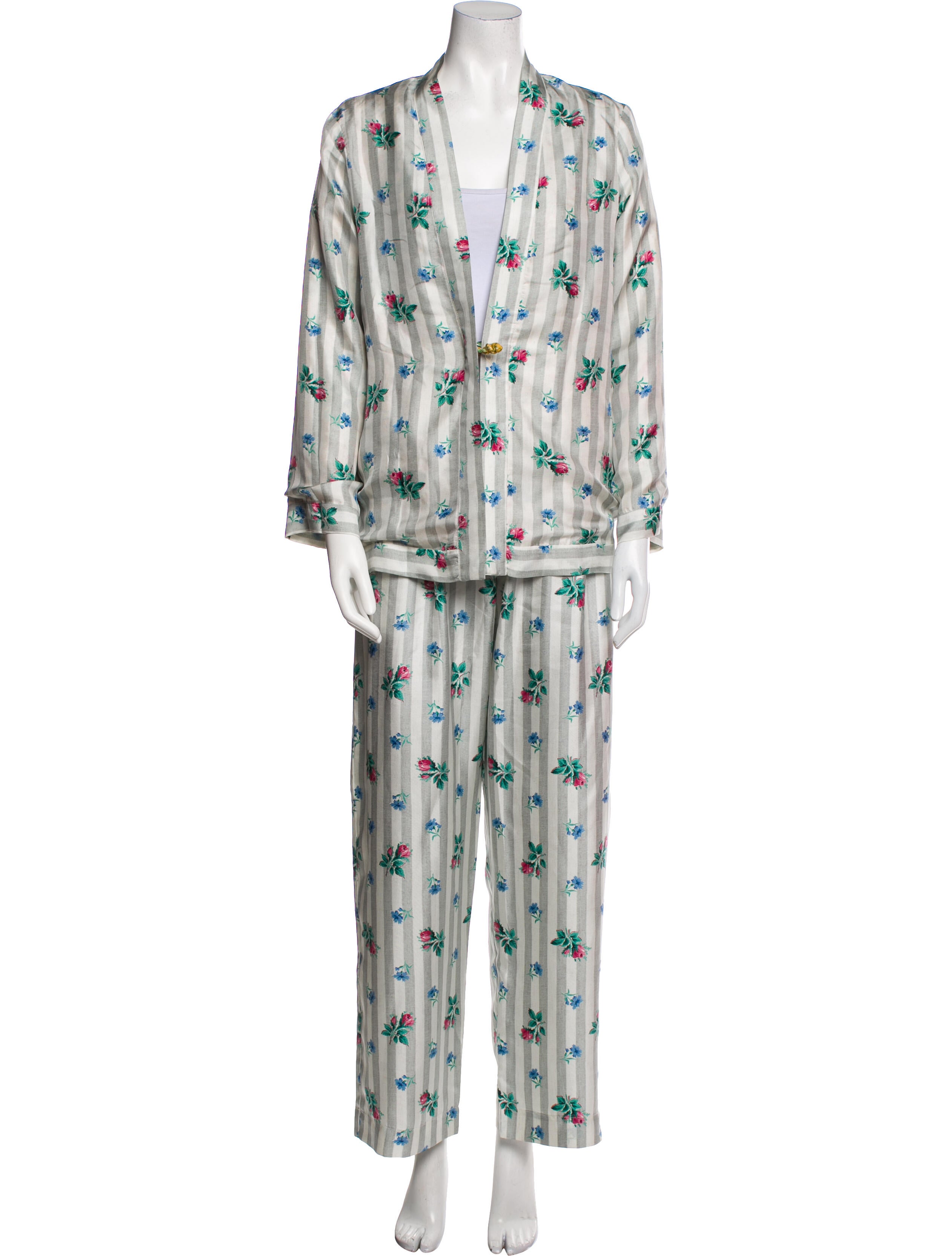 Pierre-Louis Mascia Silk Floral Print Pant Set