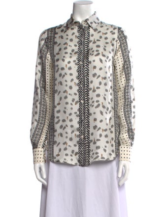 Pierre-Louis Mascia Silk Printed Button-Up Top