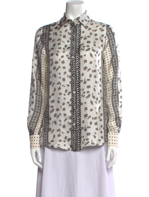 Pierre-Louis Mascia Silk Printed Button-Up Top