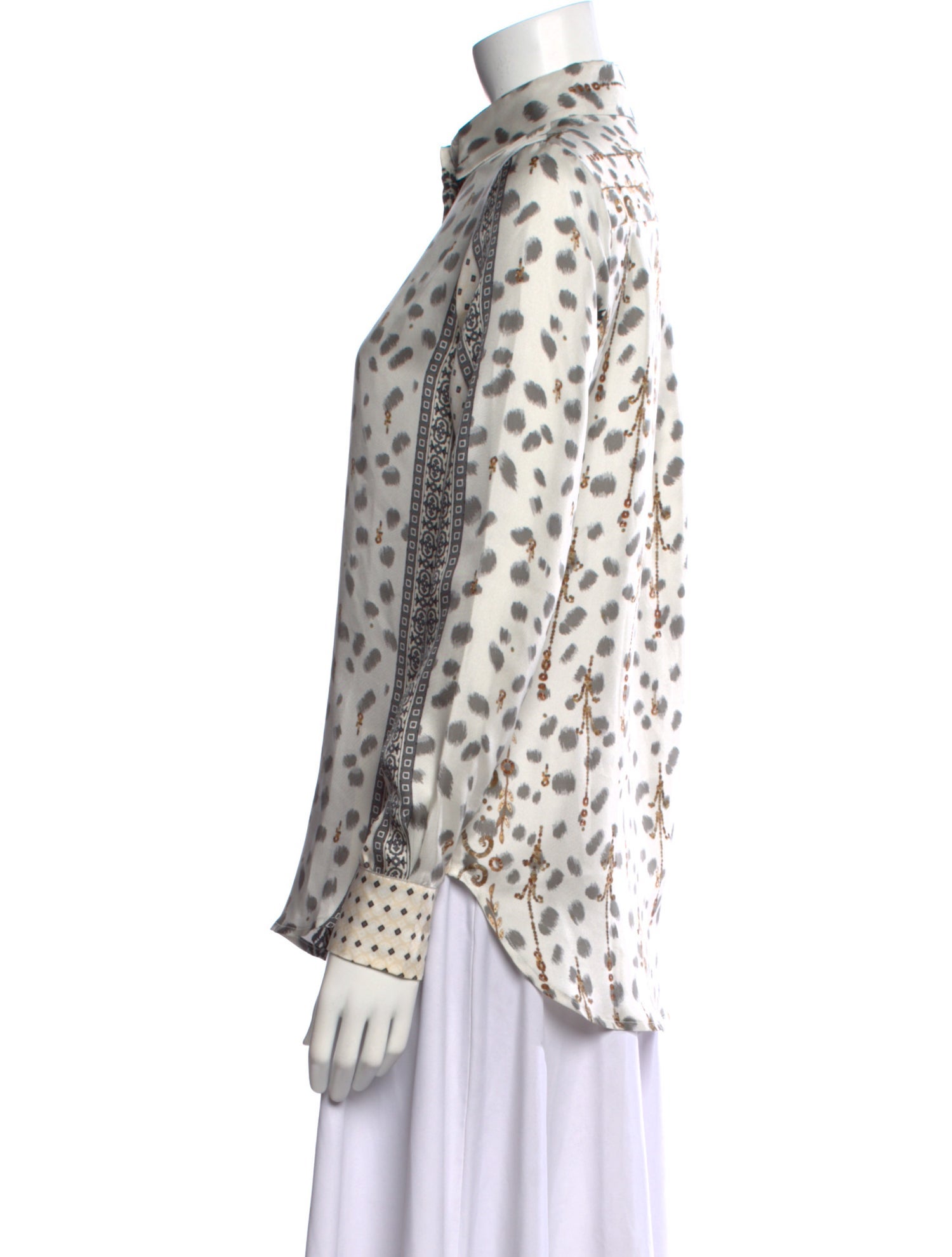 Pierre-Louis Mascia Silk Printed Button-Up Top