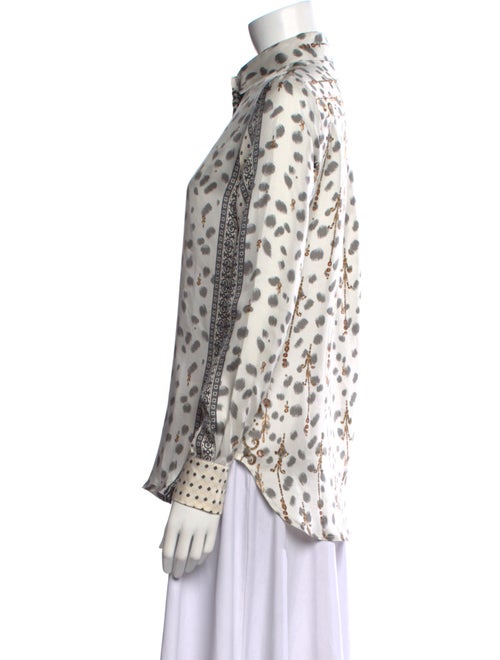 Pierre-Louis Mascia Silk Printed Button-Up Top