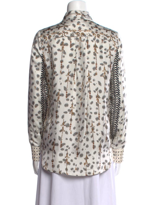 Pierre-Louis Mascia Silk Printed Button-Up Top