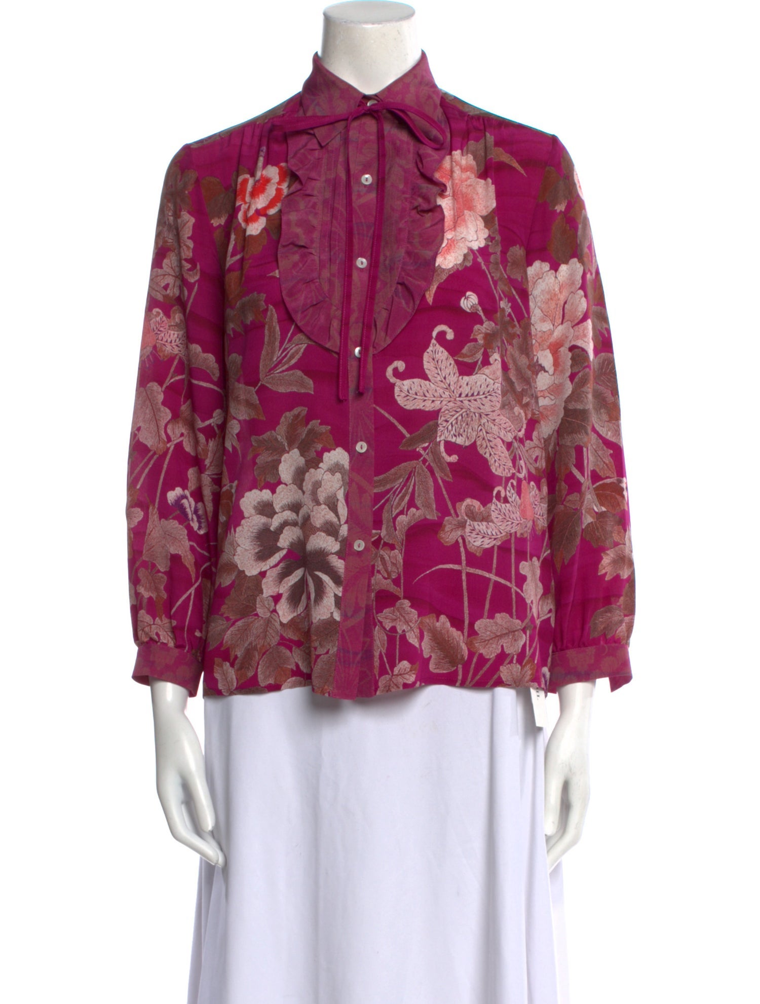 Pierre-Louis Mascia Silk Floral Print Blouse