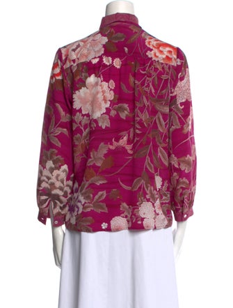 Pierre-Louis Mascia Silk Floral Print Blouse