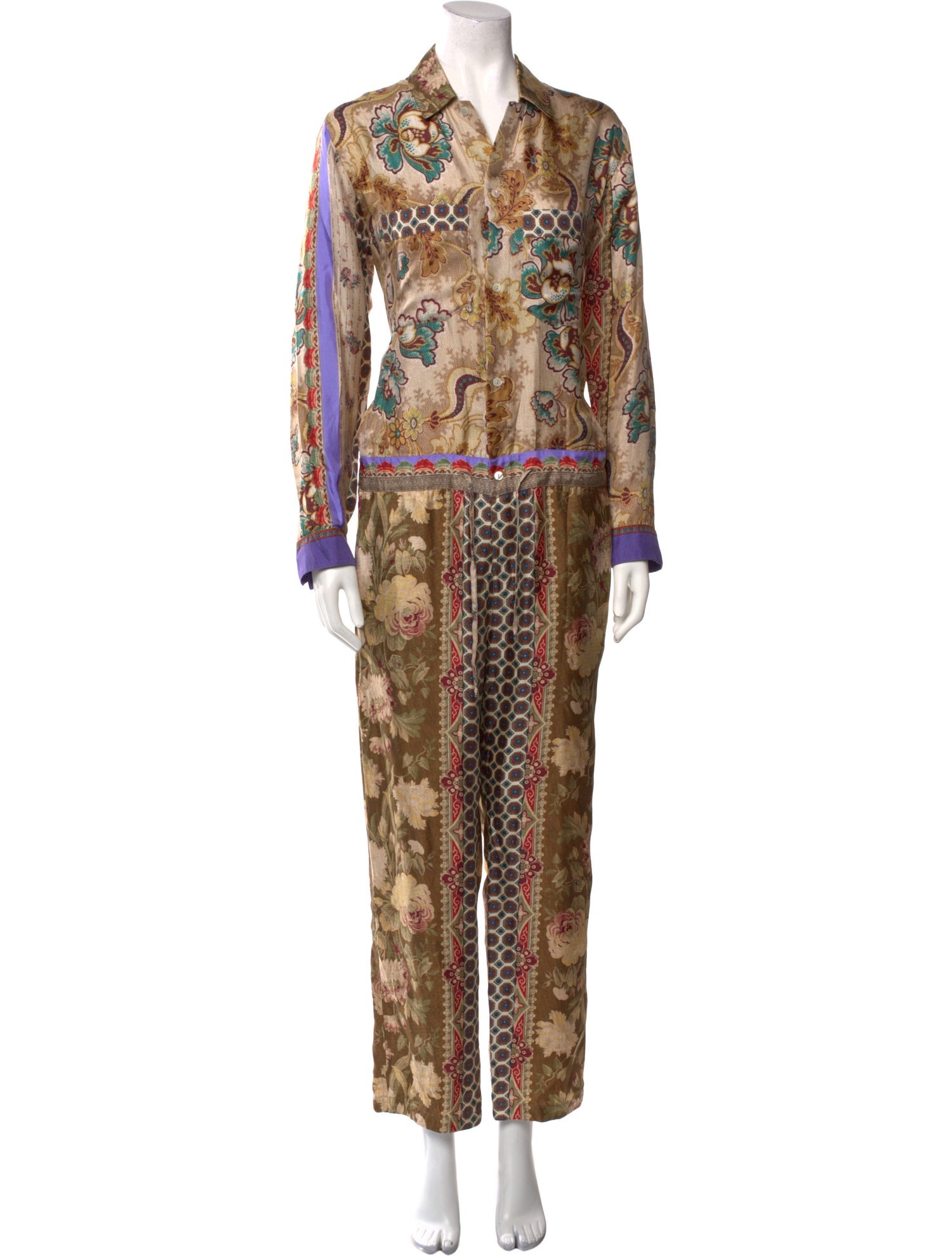 Pierre-Louis Mascia Silk Floral Print Jumpsuit