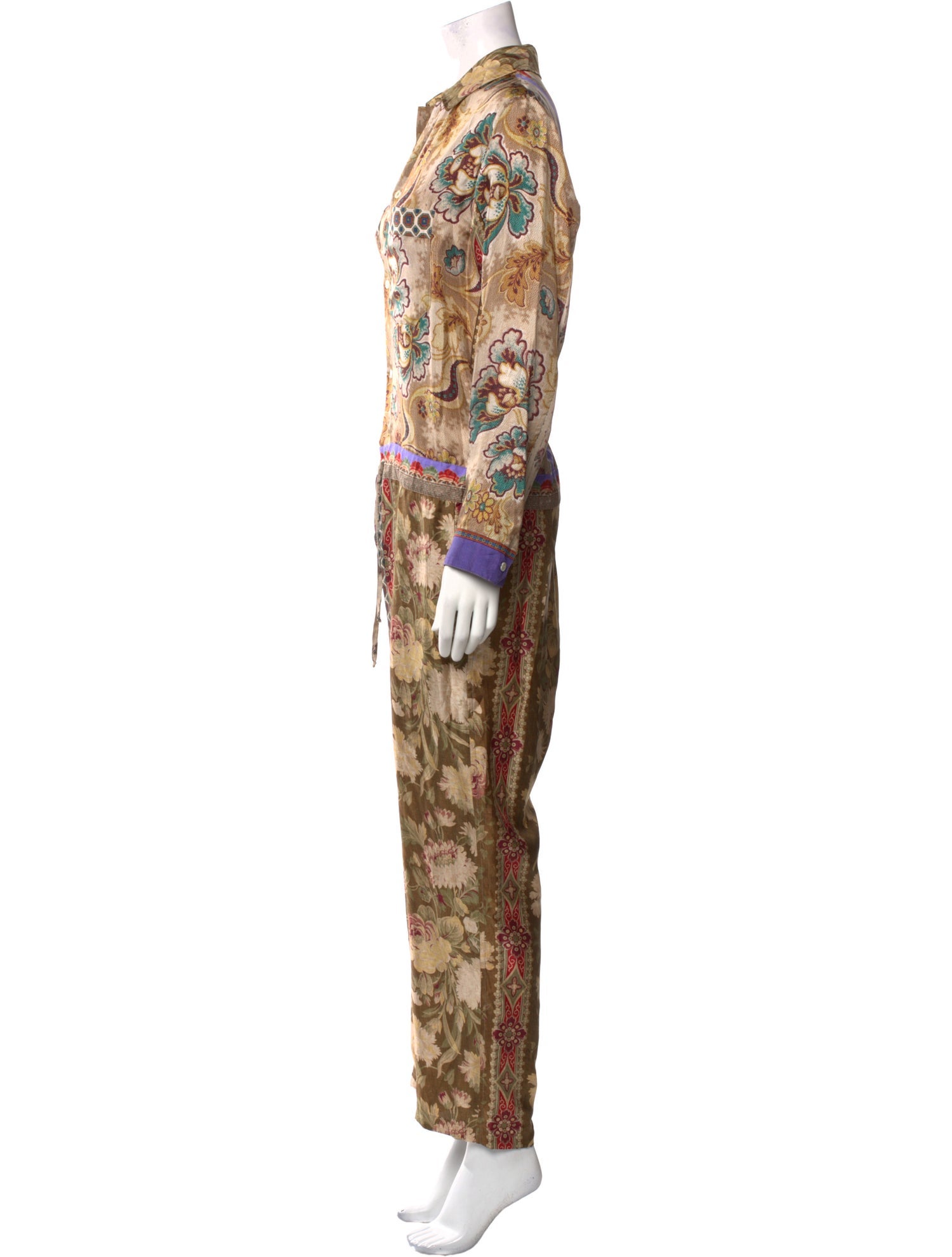 Pierre-Louis Mascia Silk Floral Print Jumpsuit