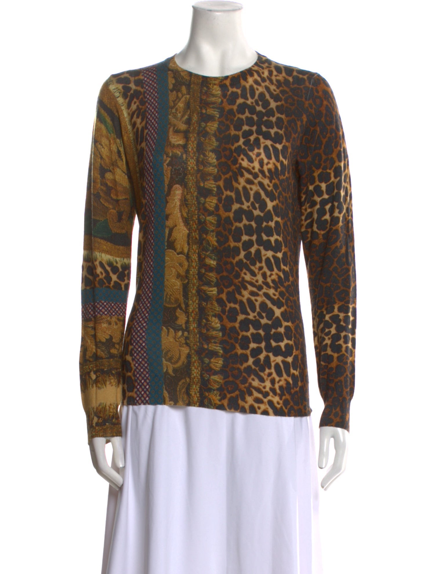 Pierre-Louis Mascia Wool Animal Print Sweater