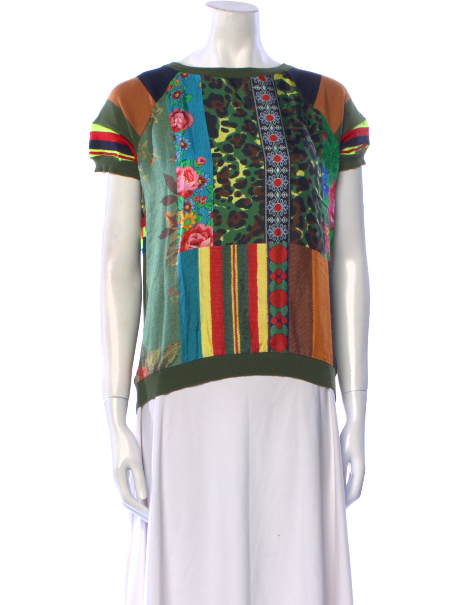 Pierre-Louis Mascia Printed Bateau Neckline T-Shirt w/ Tags