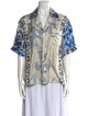 Pierre-Louis Mascia Silk Printed Button-Up Top