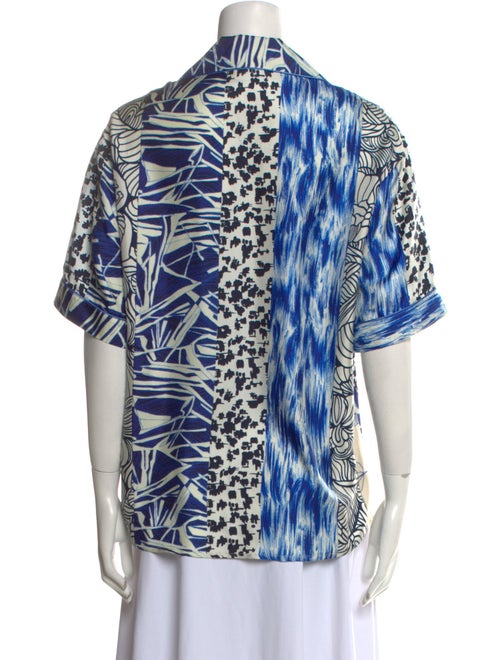 Pierre-Louis Mascia Silk Printed Button-Up Top