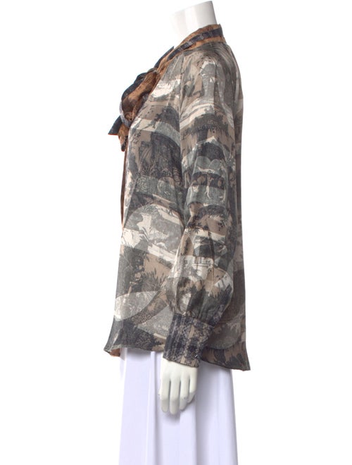 Pierre-Louis Mascia Silk Printed Button-Up Top