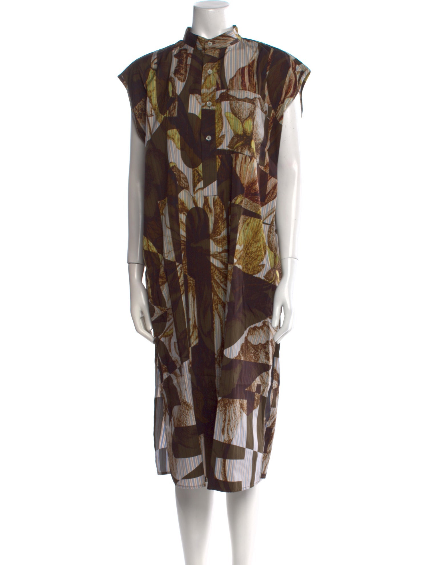 Pierre-Louis Mascia Printed Midi Length Dress w/ Tags