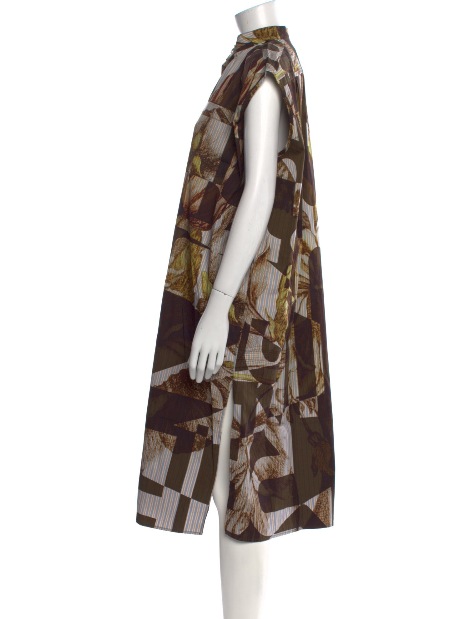 Pierre-Louis Mascia Printed Midi Length Dress w/ Tags