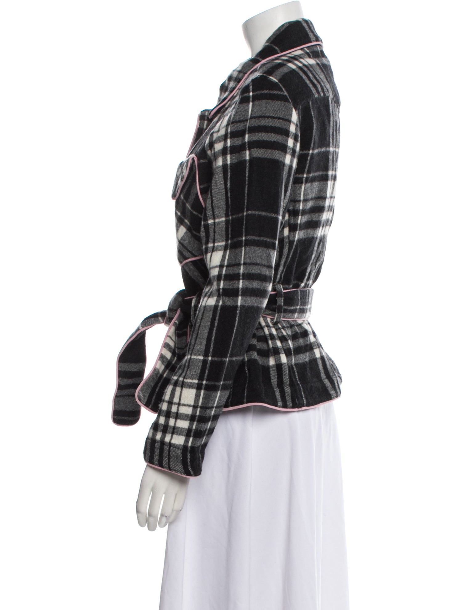 Pierre-Louis Mascia Wool Plaid Print Blazer w/ Tags