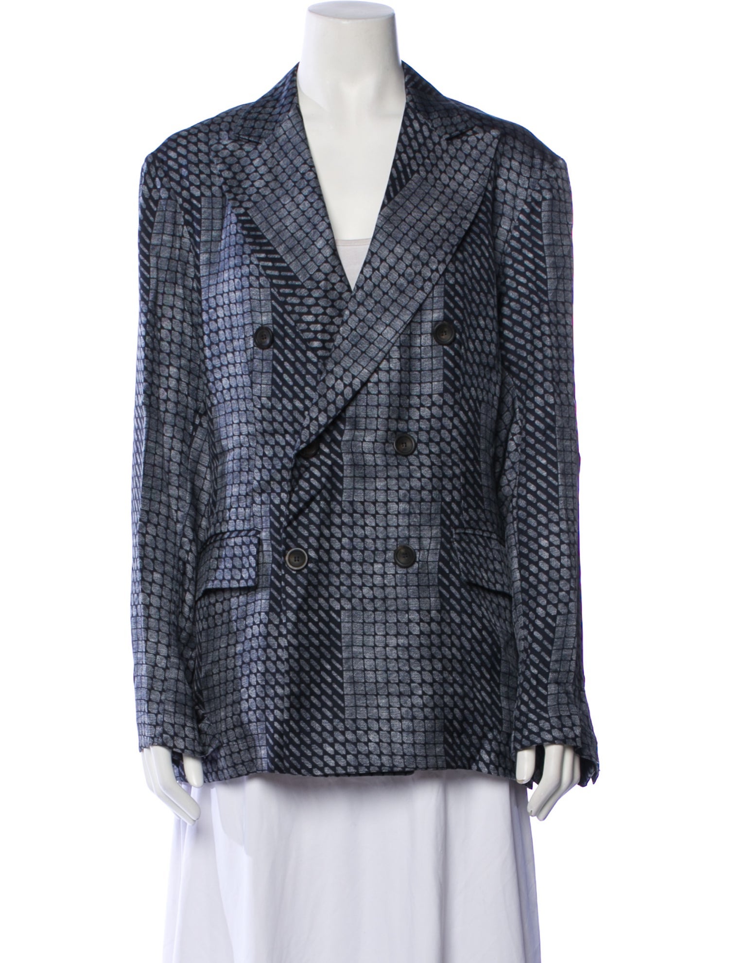 Pierre-Louis Mascia Silk Printed Blazer w/ Tags