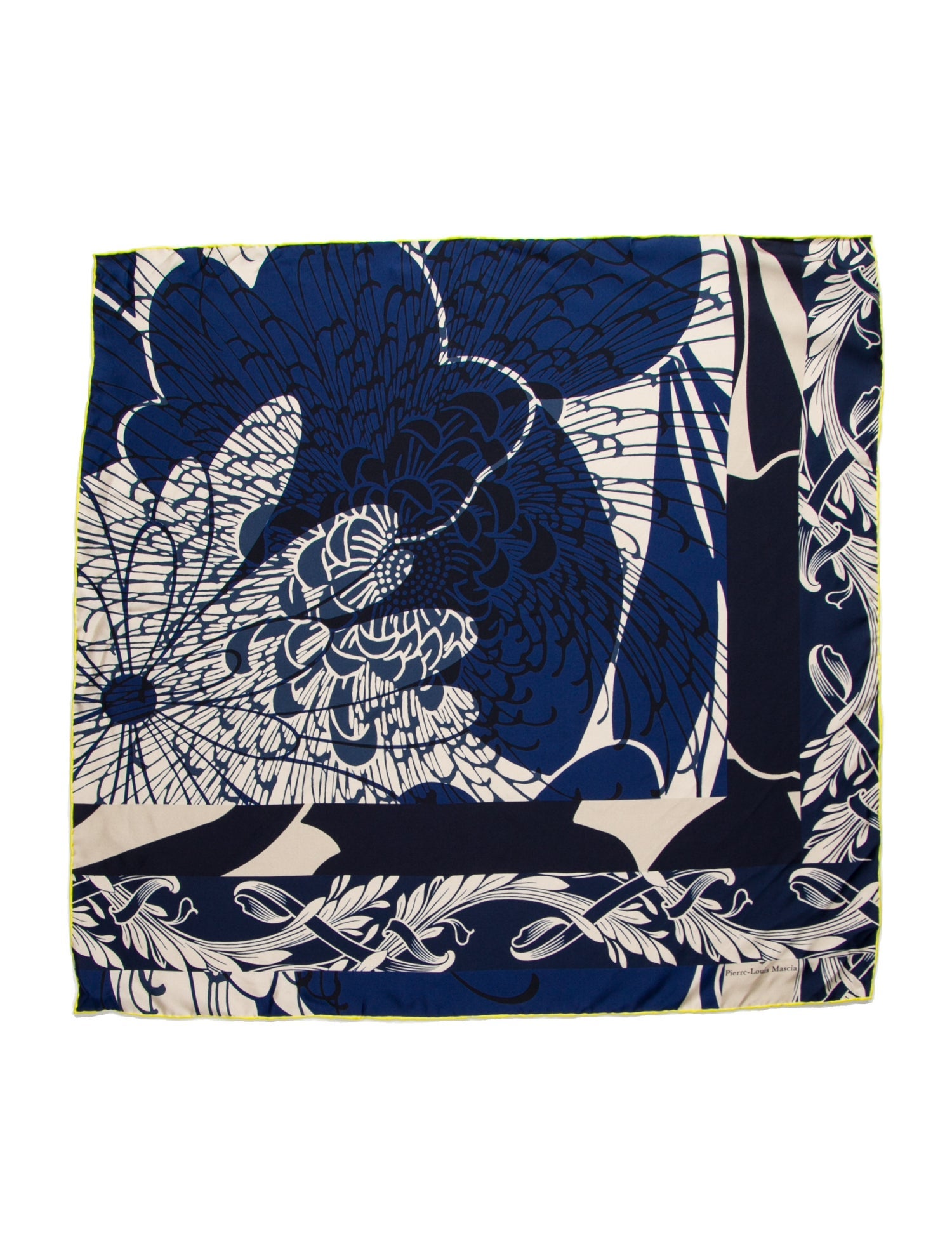 Pierre-Louis Mascia Silk Printed Scarf w/ Tags