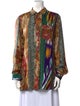 Pierre-Louis Mascia Silk Printed Button-Up Top