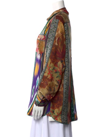 Pierre-Louis Mascia Silk Printed Button-Up Top