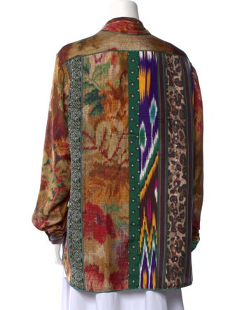 Pierre-Louis Mascia Silk Printed Button-Up Top