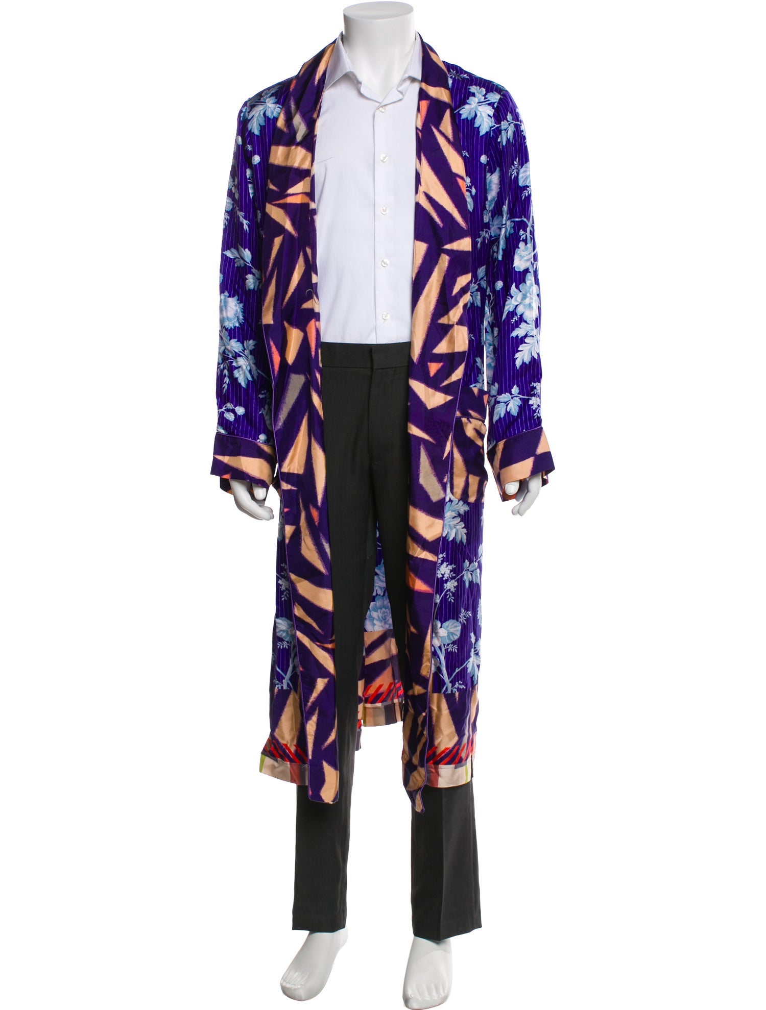 Pierre-Louis Mascia Silk Floral Print Robe