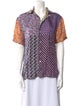 Pierre-Louis Mascia Silk Printed Button-Up Top