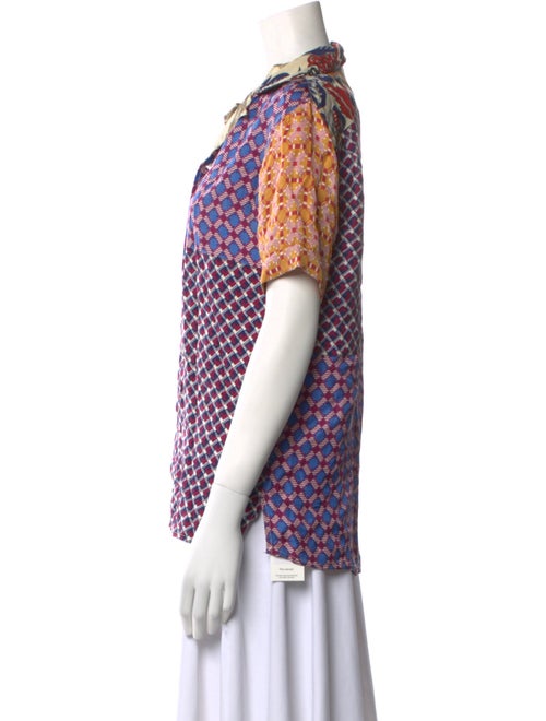 Pierre-Louis Mascia Silk Printed Button-Up Top