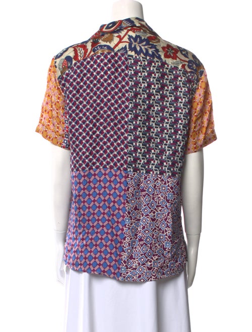 Pierre-Louis Mascia Silk Printed Button-Up Top