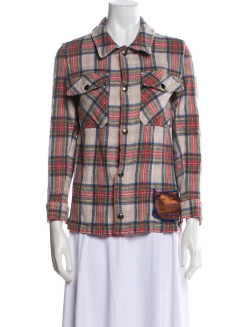Pierre-Louis Mascia Wool Plaid Print Jacket