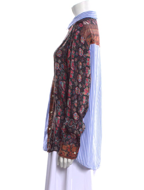 Pierre-Louis Mascia Printed Long Sleeve Button-Up Top