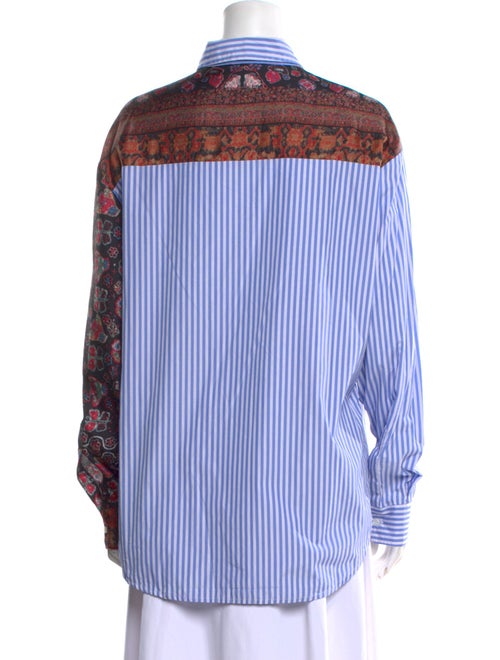 Pierre-Louis Mascia Printed Long Sleeve Button-Up Top