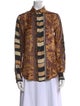 Pierre-Louis Mascia Silk Printed Button-Up Top