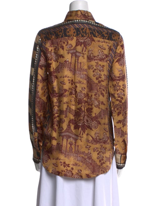 Pierre-Louis Mascia Silk Printed Button-Up Top