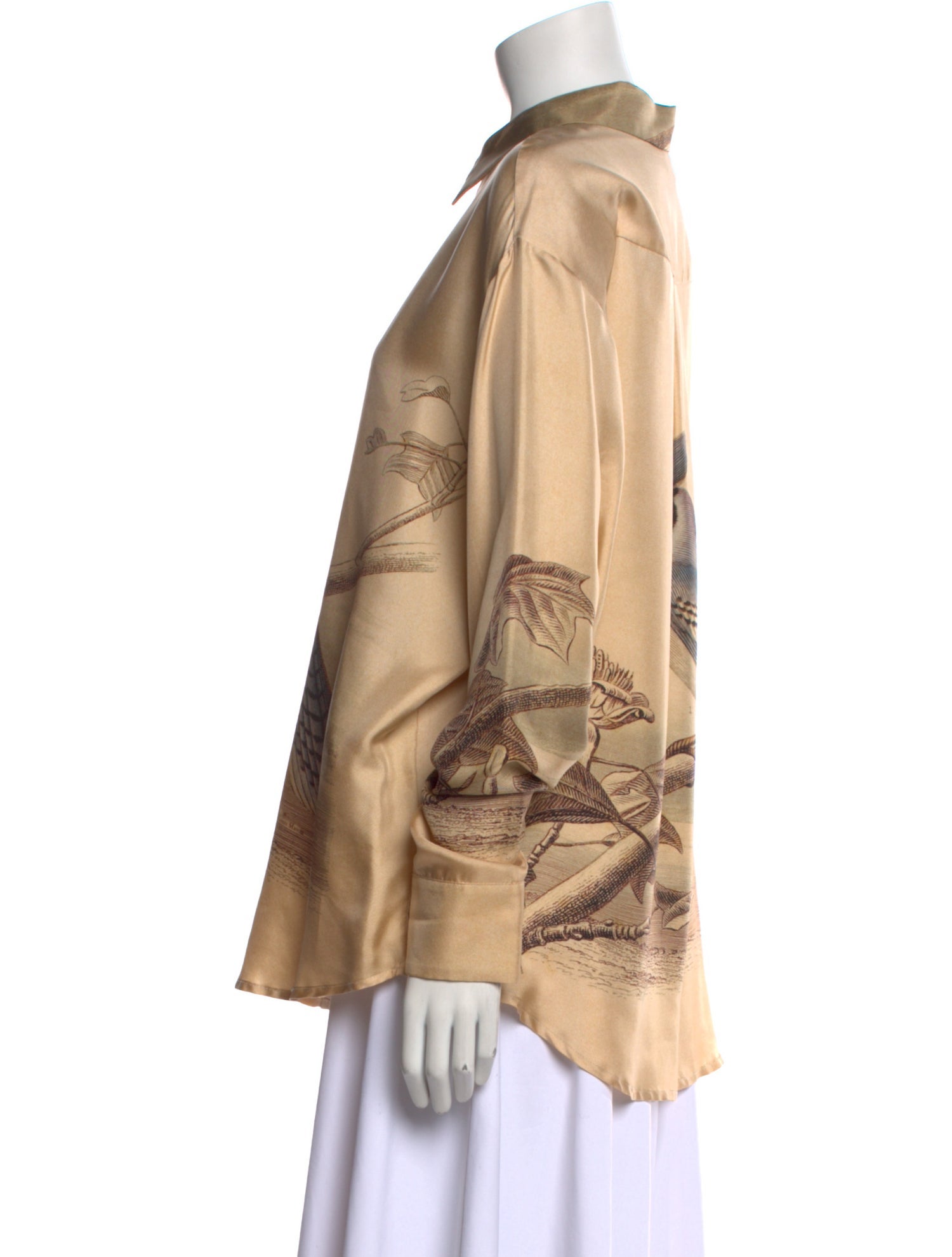 Pierre-Louis Mascia Silk Printed Button-Up Top