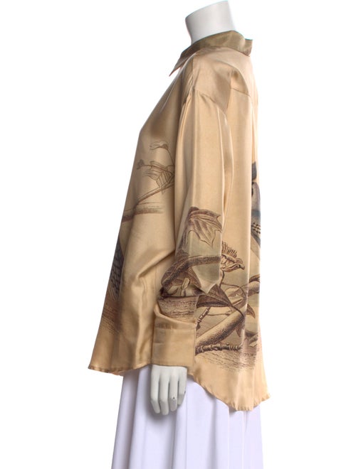 Pierre-Louis Mascia Silk Printed Button-Up Top