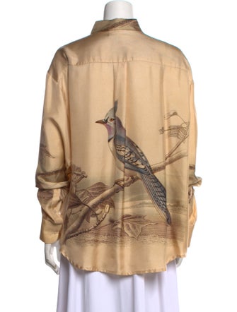 Pierre-Louis Mascia Silk Printed Button-Up Top
