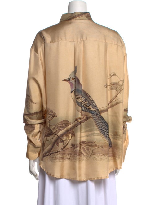 Pierre-Louis Mascia Silk Printed Button-Up Top