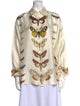 Pierre-Louis Mascia Silk Printed Button-Up Top