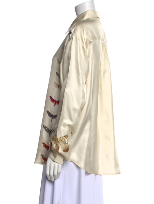 Pierre-Louis Mascia Silk Printed Button-Up Top