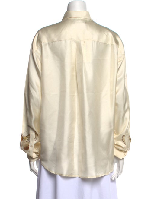 Pierre-Louis Mascia Silk Printed Button-Up Top