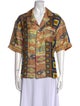 Pierre-Louis Mascia Silk Printed Button-Up Top